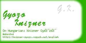 gyozo knizner business card